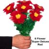 Appearing Flower Bouquet SIX RED Blooms